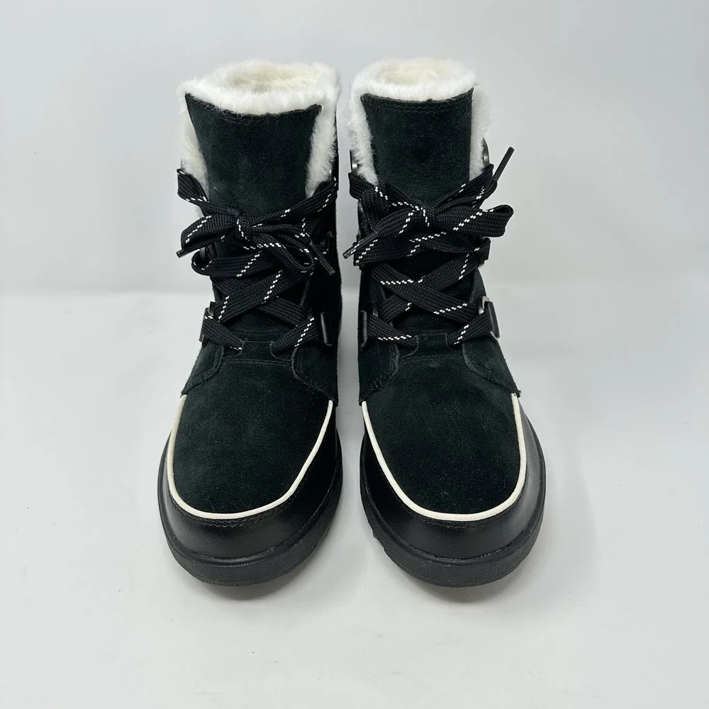 Sorel Women's Tivoli IV Waterproof Winter Leather Black Boots Size 10M